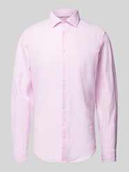 Slim Fit Leinenhemd mit Kentkragen von SEIDENSTICKER Rosa - 2