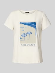 T-Shirt mit geripptem Rundhalsausschnitt von More & More - 12