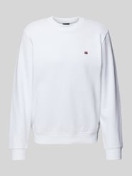 Sweatshirt mit Logo-Stitching Modell 'BALIS' von Napapijri Weiß - 8