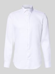 Slim Fit Business-Hemd mit Strukturmuster und Kentkragen von Jake*s - 1