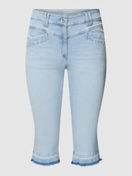 Caprijeans mit Eingrifftaschen Modell 'SARAH' von Zerres Blau / Türkis - 32