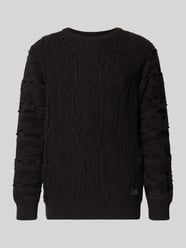 Regular Fit Strickpullover mit Strukturmuster von CARLO COLUCCI - 6
