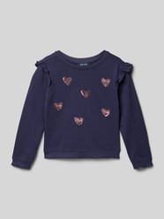 sweatshirt met ruches en ronde hals van Blue Seven - 3