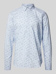 Slim Fit Freizeithemd mit Allover-Print von Scotch & Soda Blau - 47