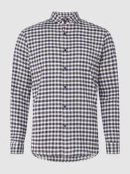 Regular Fit Flanellhemd mit Stretch-Anteil Modell 'Henrique' von Pierre Cardin Blau - 32