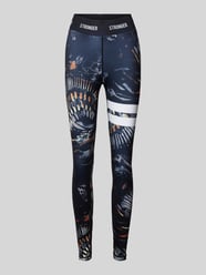 Leggings mit elastischem Logo-Bund Modell 'Voodoo' von Stronger Schwarz - 45