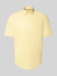 Slim fit linnen overhemd met knoopsluiting van Jake*s - 8