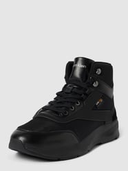 Veterboots met labelprint, model 'HIGH' van CK Calvin Klein Zwart - 19