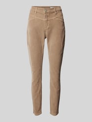 Slim Fit Cordhose mit Knopfverschluss Modell "Evita" von OPUS Braun - 38