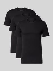 t-shirt o kroju regular fit z czystej bawełny model 'CLASSIC' w wielopak: 3 szt. od BOSS - 46