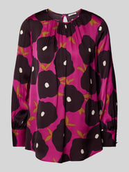 Blouseshirt met ronde hals van Seidensticker Fuchsia - 1