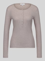 Langarmshirt mit kurzer Knopfleiste von s.Oliver RED LABEL Beige - 24