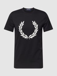T-Shirt mit Logo-Print Modell 'Laurel' von Fred Perry Schwarz - 26