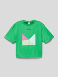 T-Shirt aus Baumwolle mit Motiv-Print von s.Oliver RED LABEL Grün - 24