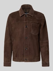 Regular Fit Lederjacke aus echtem Ziegen-Velours Modell 'FLINT' von Strellson - 7