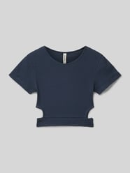 Cropped T-Shirt mit Cut Out von Blue Effect - 18