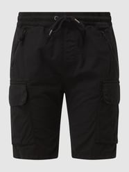 Cargoshorts mit elastischem Bund von Alpha Industries Schwarz - 30