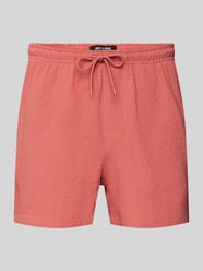 Regular Fit Badehose mit Strukturmuster Modell 'TED LIFE' von Only & Sons Rot - 15