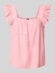 Top na ramiączkach o kroju relaxed fit z mieszanki bawełny i lnu model ‘APIA’ od Pieces - 16