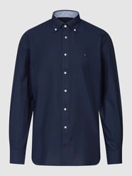 Regular fit zakelijk overhemd met labelstitching, model 'SOLID' van Tommy Hilfiger Blauw / turquoise - 27