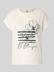 t-shirt z przyszytą zakładką na rękawach model 'RINA' od Soyaconcept - 23