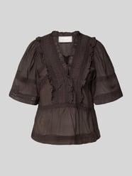 Regular Fit Bluse mit V-Ausschnitt Modell 'Evienne' von Neo Noir - 23