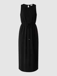 Maxikleid mit Taillengürtel  von s.Oliver BLACK LABEL Grau / Schwarz - 24