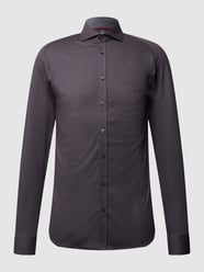 Koszula biznesowa o kroju slim fit z dżerseju  od Desoto Szary - 36