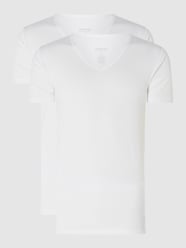 T-Shirt mit Stretch-Anteil im 2er-Pack von Seidensticker Weiß - 2