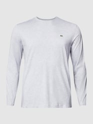 PLUS SIZE Longsleeve mit Label-Patch von Lacoste Grau - 48