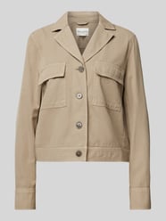 Regular Fit Caban-Jacke aus Baumwoll-Leinen-Mix von Marc O'Polo Beige - 37