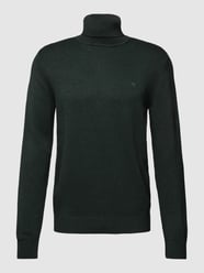 Sweter z dzianiny z golfem od Christian Berg Men Zielony - 30