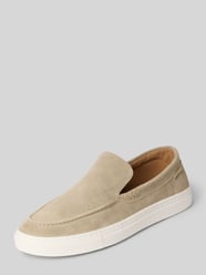 Loafers met labeldetail van PS Poelman Beige - 4