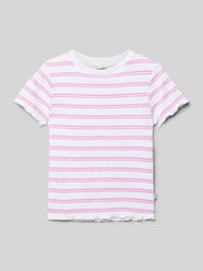 T-Shirt mit Streifenmuster von Garcia Pink - 18