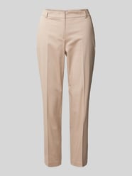 Slim Fit Stoffhose mit verkürztem Schnitt von Christian Berg Woman Selection Beige - 8