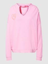 Sweatshirt met kapmouwen van Yippie Hippie Roze - 4