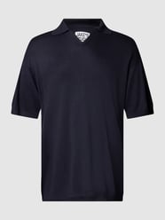 Poloshirt mit gerippten Abschlüssen Modell 'ARNO' von JAKE*S STUDIO MEN Blau - 27