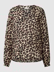Blouseshirt met all-over print, model 'Marta' van Kaffe Zwart - 17
