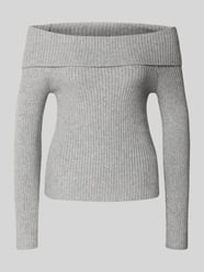 Sweter o kroju slim fit z dzianiny z mieszanki wiskozy model ‘KATIA’ od Only - 33
