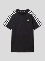 T-Shirt mit Kontraststreifen und Rundhalsausschnitt von ADIDAS SPORTSWEAR Schwarz - 17