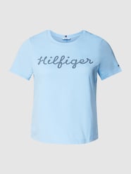PLUS SIZE T-shirt met labeldetails van Tommy Hilfiger Curve Blauw - 29