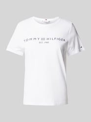 T-Shirt mit Label-Print von Tommy Hilfiger Weiß - 39