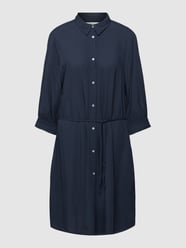 Knielanges Hemdblusenkleid mit Bindegürtel Modell 'Elianna' von Soft Rebels Blau - 39
