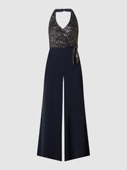 Jumpsuit im 2-in-1-Look  von V by Vera Mont Grau / Schwarz - 8