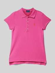 T-Shirt mit Polokragen von Polo Ralph Lauren Teens Pink - 4