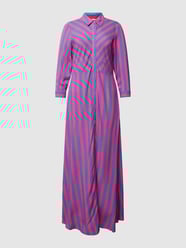 Hemdblusenkleid mit Allover-Muster Modell 'SAVANNA' von YAS Rosa - 4