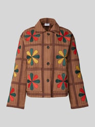 Koszulokurtka w patchworkowym stylu z kołnierzem wykładanym od Jake*s Casual - 7