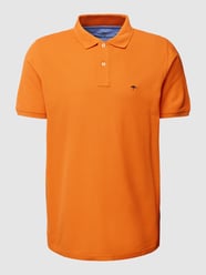 Koszulka polo z bawełny z detalem z logo od Fynch-Hatton Pomarańczowy - 29