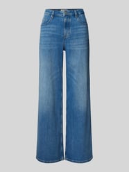 Wide Leg Jeans aus Baumwoll-Mix mit Kontrastnähten Modell 'LANIA' von Marc O'Polo Blau - 3