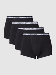 Boxershort met elastische band met logo in een set van 5 stuks, model 'Basic Trunk' van Gant Grijs / zwart - 15